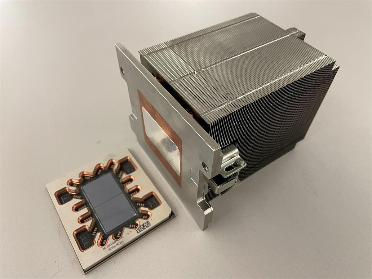 IBM Telum air-cooled heat-sink close-up